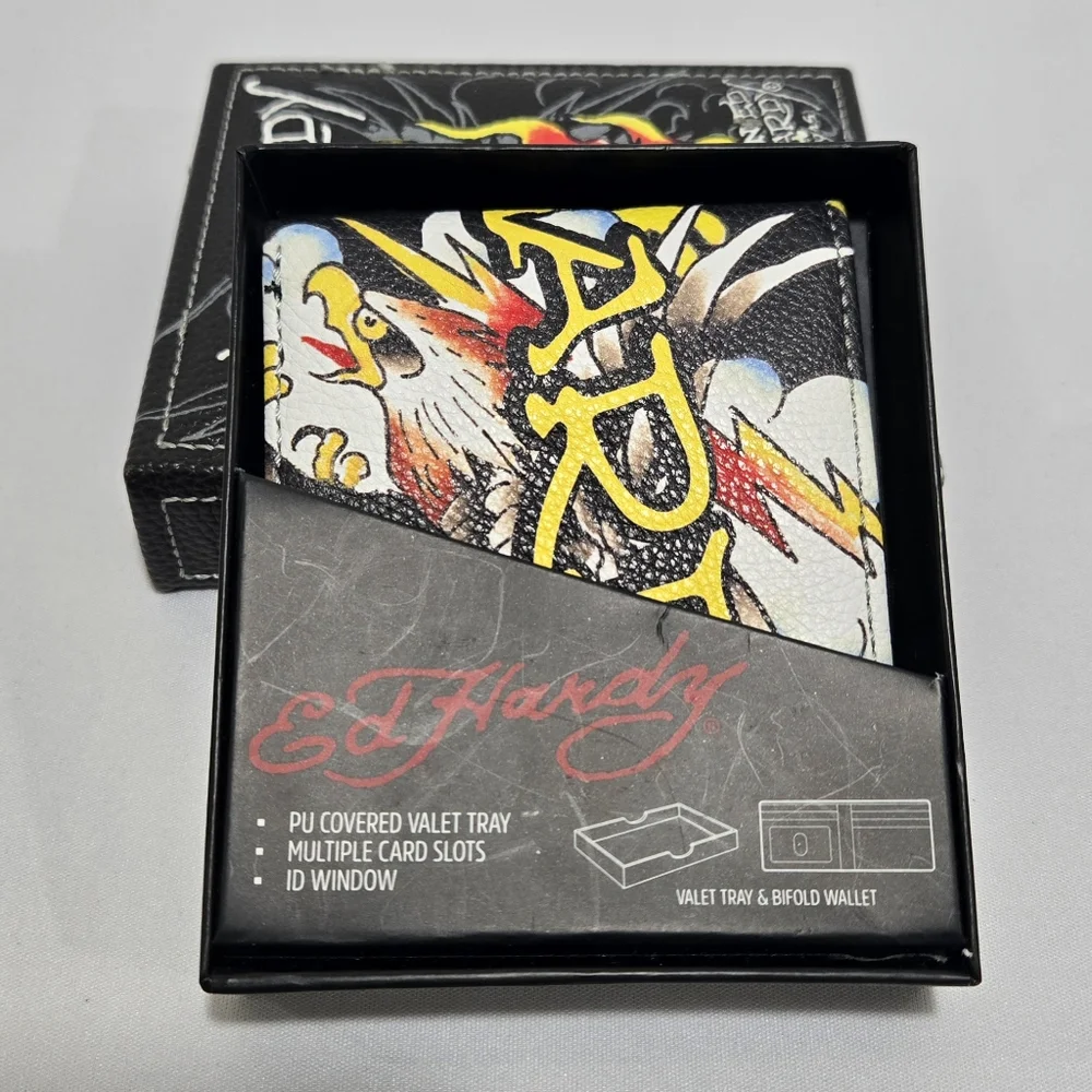 Ed Hardy Valet Tray & Bifold Wallet
